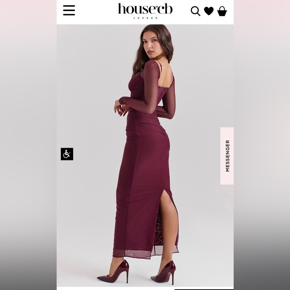 HOUSE OF CB KATARINA WINE MAXI DRESS